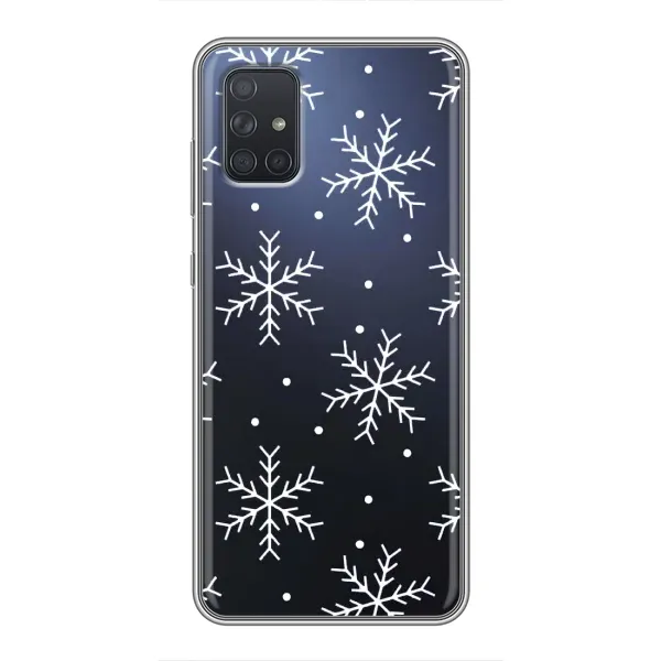 Чохол з принтом «Білі сніжинки» для Samsung Galaxy A71 (A715) Чохол з принтом «Білі сніжинки» для Samsung Galaxy A71 (A715)