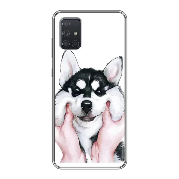 Чехол с принтом «Довольный Хаски» для Samsung Galaxy A71 (A715)