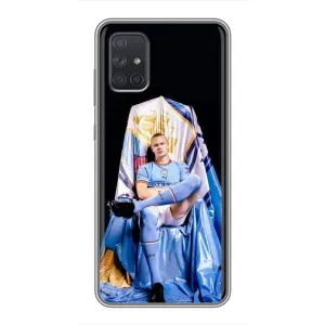 Чехлы с футболистом Ерлинг Холанд для Samsung Galaxy A71 (A715) (AlphaPrint) (футболист Холанн)