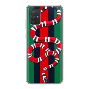 Чехлы ГУЧЧИ для Самсунг А71 (AlphaPrint) (Gucci змия)