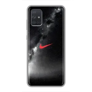 Чехол для Samsung Galaxy A71 (A715) - с принтом Найк (AlphaPrint) (Найк красный)