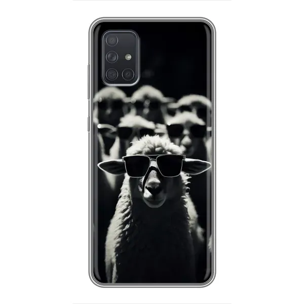 Чехол с принтом «Овечка в очках» для Samsung Galaxy A71 (A715)
