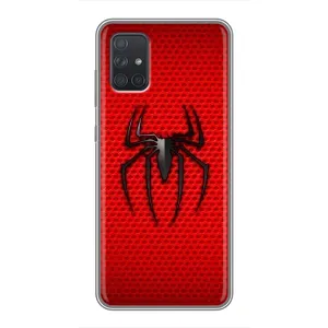 Чехол с человеком пауком для Samsung Galaxy A71 (A715) - (AlphaPrint) (Паук Марвел)
