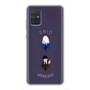 Чехлы Венсдей на Samsung Galaxy A71 (A715) Уэнсдей (AlphaPrint) (Уэнздей и подруга)