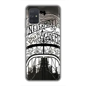 Чохол з дизайном Венздей 2 на Samsung Galaxy A72 (Ворота Академії Невермор)