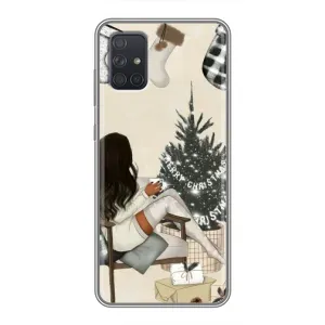 Різдвяні, Святкові Чохли для Samsung Galaxy А72 (Дівчина з ялинкою)