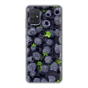 Чехлы с Фруктами для Samsung Galaxy A72 (VPrint) (Ежевика)