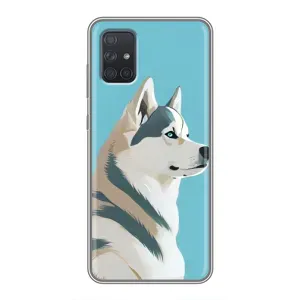 Чехол с Хаски для Samsung Galaxy A72 - (AlphaPrint) (Хаски арт)