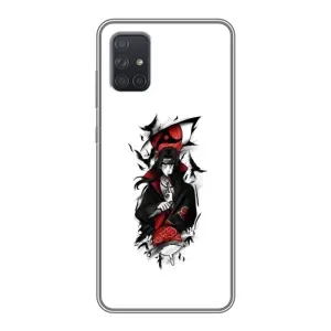 Чехлы на тему: Итачи Учиха для Samsung Galaxy A72 (AlphaPrint) (Итачи с атрибутами)