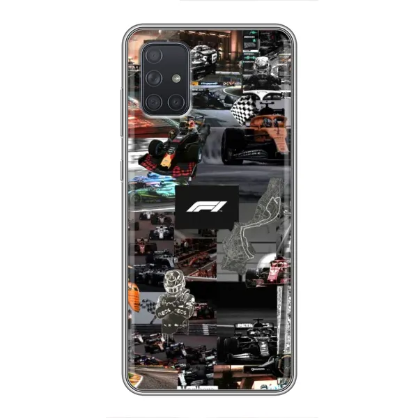 Чохол з принтом «Гоночний колаж Ф1» для Samsung Galaxy A72