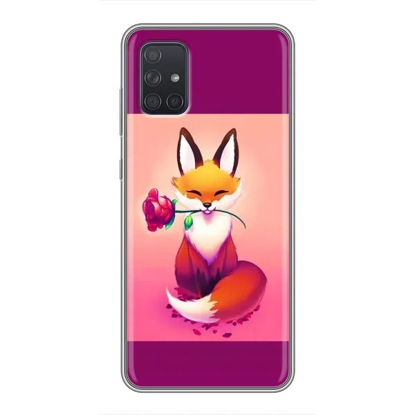 Чохол з принтом «Лиса з трояндою» для Samsung Galaxy A72 Чохол з принтом «Лиса з трояндою» для Samsung Galaxy A72