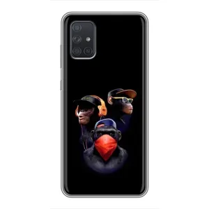Чохол з Мавпами Samsung Galaxy A72 - (AlphaPrint) (Три мавпи)