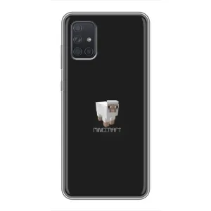 Чехол Майнкрафт на Samsung Galaxy A72 (AlphaPrint) Minecraft (Овечка Майнкрафт)