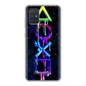 Чехлы с тематикой Киберспорт для Samsung Galaxy A72 (VPrint) (Pleystation лого)