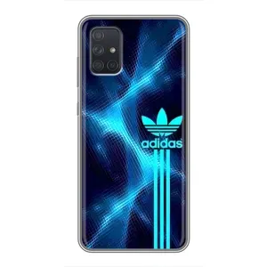 Чехлы Адидас для Samsung Galaxy A72 (AlphaPrint) (Синий Адидас)