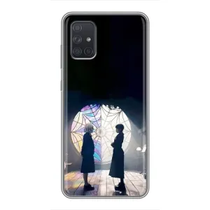 Чехлы Венсдей на Samsung Galaxy A72 Уэнсдей (AlphaPrint) (Уэнздей и Инид)