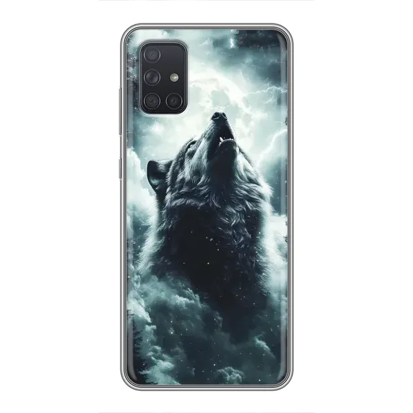 Чехол с принтом «Волк в облаках» для Samsung Galaxy A72