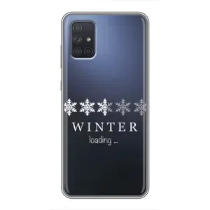 Зимні Чохли для Samsung Galaxy А72 - прозорий фон (Winter loading)