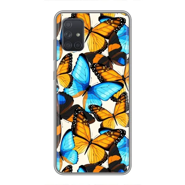 Чехол с принтом «Яркие бабочки» для Samsung Galaxy A72