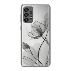 Чохол з квітковим принтом на Самсунг Галаксі 73 (5G) (Чорні квіти)