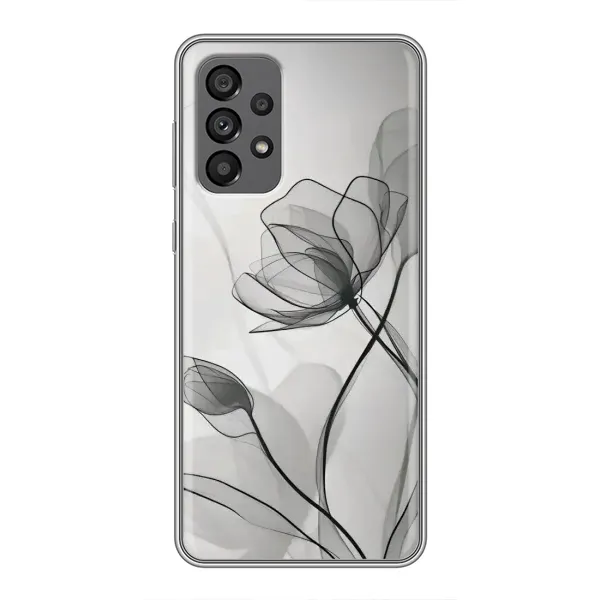 Чехол с принтом «Черные цветы» для Samsung Galaxy A73 (5G) Чехол с принтом «Черные цветы» для Samsung Galaxy A73 (5G)
