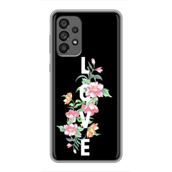 Чехол с принтом «Цветы LOVE» для Samsung Galaxy A73 (5G)