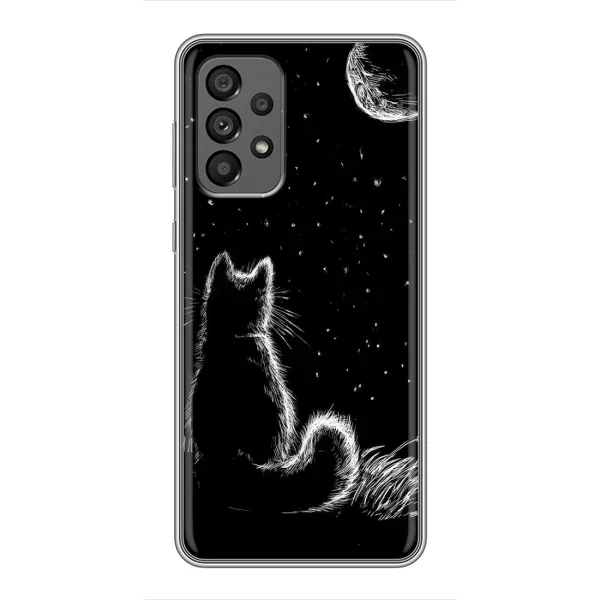 Чохол з принтом «Котик і місяць» для Samsung Galaxy A73 (5G) Чохол з принтом «Котик і місяць» для Samsung Galaxy A73 (5G)