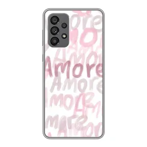 Чохол з розовим принтом для Samsung Galaxy A73 (5G) (Аморе любов)