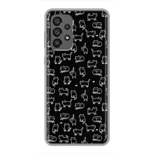 Чохол з принтом для Samsung Galaxy A73 (5G) (AlphaPrint) Модні коти (Маленькі котики)
