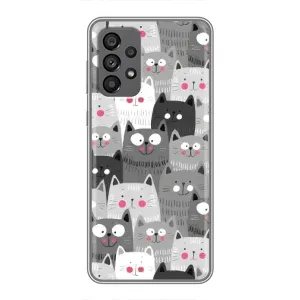 Чохли з Котиками для Samsung Galaxy A73 (5G) (VPrint) (Мальовані котики)