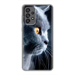 Чохли з Котиками для Samsung Galaxy A73 (5G) (VPrint) (Сірий Кіт)