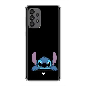 Чехол с принтом Стич на Samsung Galaxy A73 (5G) (Стич на черном)