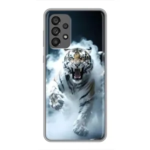 Чохол з картинкою 'Хижаки' для Samsung Galaxy A73 (5G) (Білий тигр у диму)