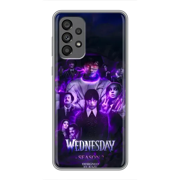Чохол з принтом «Фіолетова магія Венздей» для Samsung Galaxy A73 (5G) Чохол з принтом «Фіолетова магія Венздей» для Samsung Galaxy A73 (5G)
