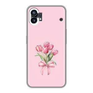 Чехол с розовым рисунком для Samsung Galaxy F07 (Букет цветов)