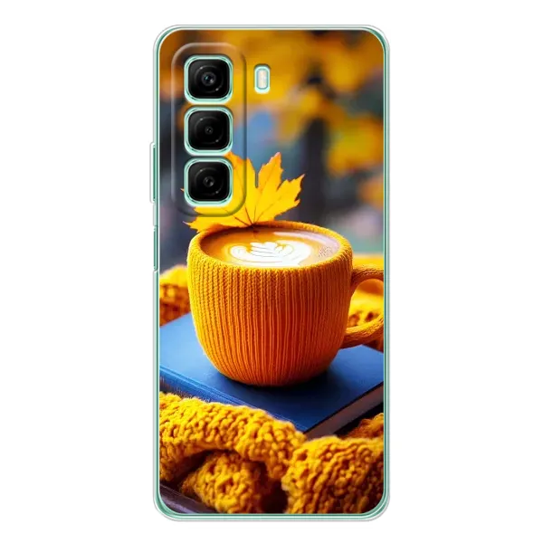 Чохол з принтом «Кава на жовтому пледі» для Samsung Galaxy F36