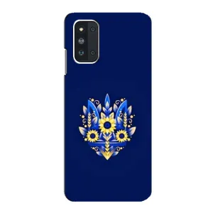 Чохли для Samsung Galaxy F52 5G (E526) Укр. Символіка (AlphaPrint) (Квітковий Герб)