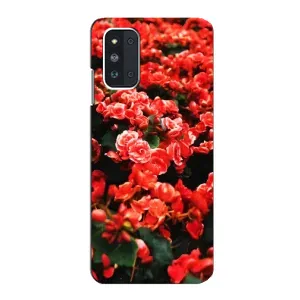 Чохли з квітами для Samsung Galaxy F52 5G (E526) (VPrint) (Квіти червоні)