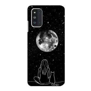 Чохол з малюнком кіт на Samsung Galaxy F52 5G (E526) (Дівчина з котом)
