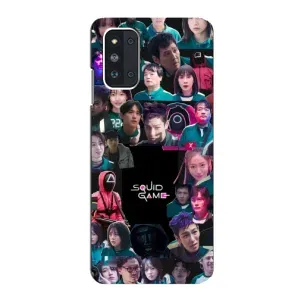 Чехол Гра в кальмара для Samsung Galaxy F52 5G (E526) (Коллаж Игра кальмара)