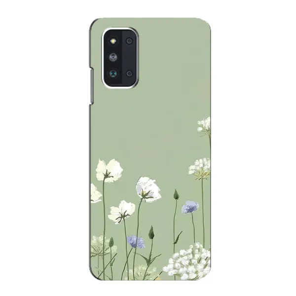 Чехол с принтом «Цветы на зеленом» для Samsung Galaxy F52 5G (E526)