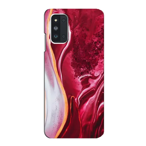 Чехол с принтом «Мрамор красный» для Samsung Galaxy F52 5G (E526)