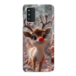 Яскравий чохол для Samsung Galaxy F52 5G (E526) з Зимові Оленята