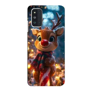 Яскравий чохол для Samsung Galaxy F52 5G (E526) з Зимові Оленята (Олень з шарфом)