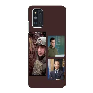 Чехол для Samsung Galaxy F52 5G (E526) (AlphaPrint - с принтом Зеленского) (Президент)