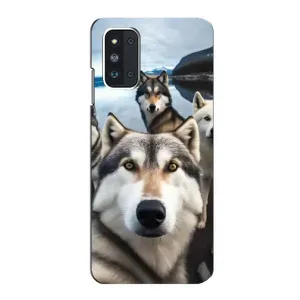 Чохол з Хаскі Samsung Galaxy F52 5G (E526) - (AlphaPrint) (Селфі Хаскі)