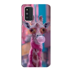 Чохол з принтом стильні тварини для Самсунг Ф52 (Стильна жирафа)