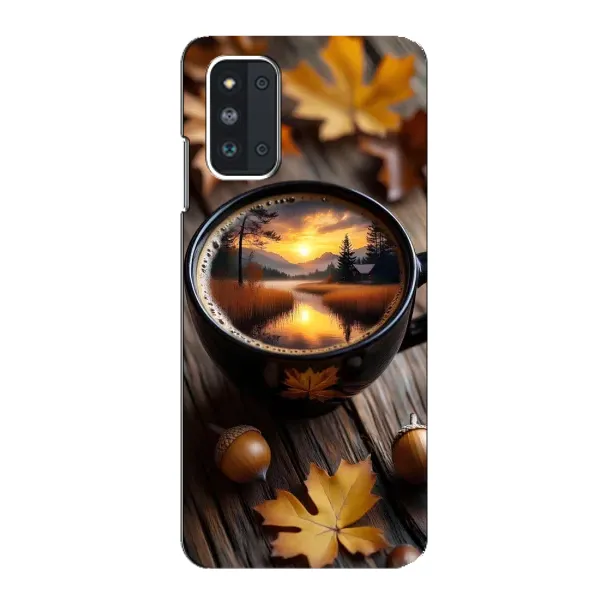 Чехол с принтом «Темный кофе» для Samsung Galaxy F52 5G (E526)