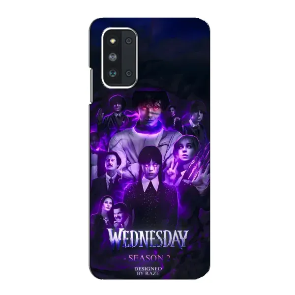 Чехол с принтом «Фиолетовая магия Уэнздей» для Samsung Galaxy F52 5G (E526)