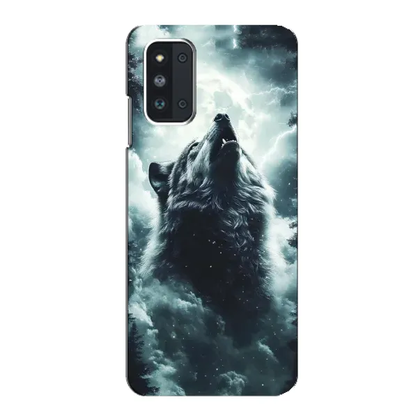 Чехол с принтом «Волк в облаках» для Samsung Galaxy F52 5G (E526)